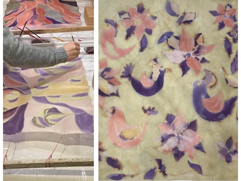 tapybos ant šilko mokymai